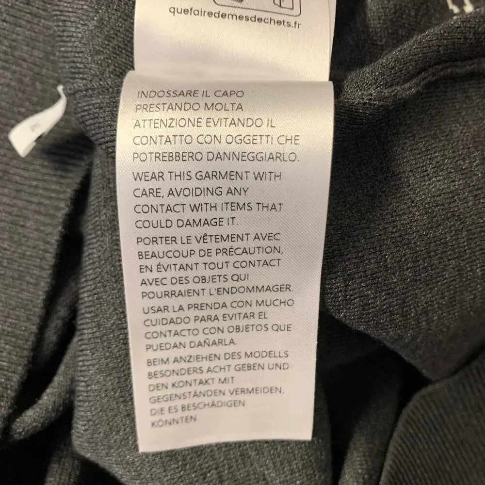 GUCCI Size XL Grey Dark Grey Knitted Silk Cotton Crew Neck Pullover